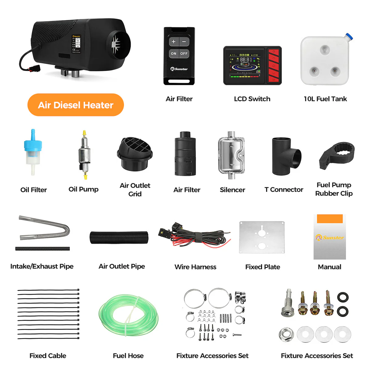 Sunster A2309S Diesel Heater 2KW 12/24V, Traditional Bluetooth Version - Image 11