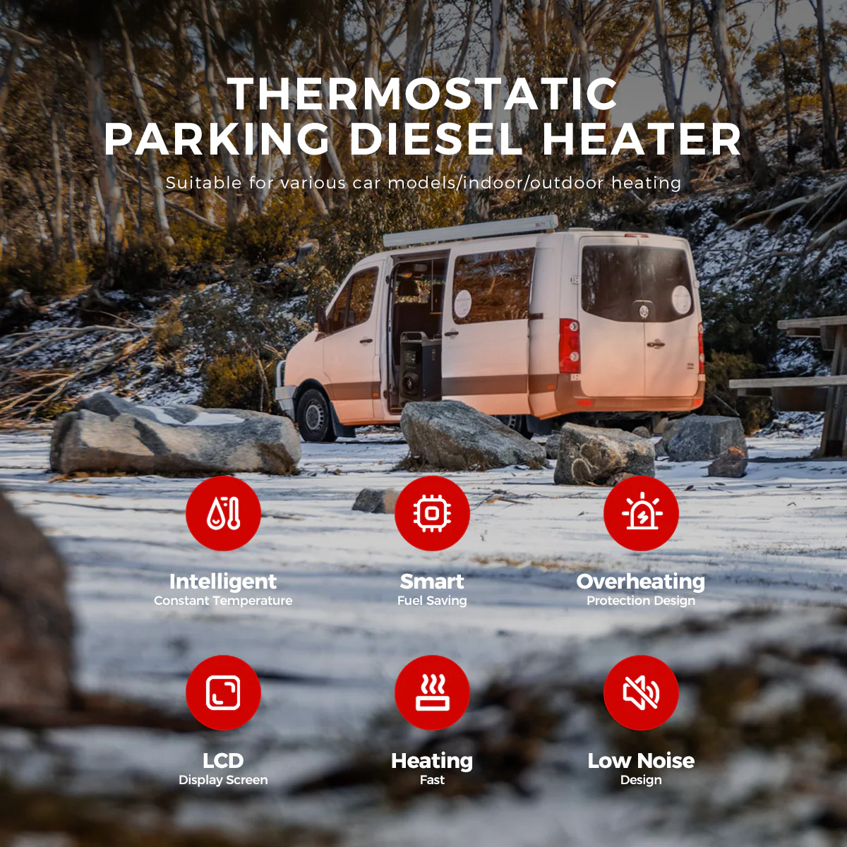 Sunster A2302BL Diesel Heater 8KW 12/24V 110-240V, All In One Bluetooth Version - Image 11