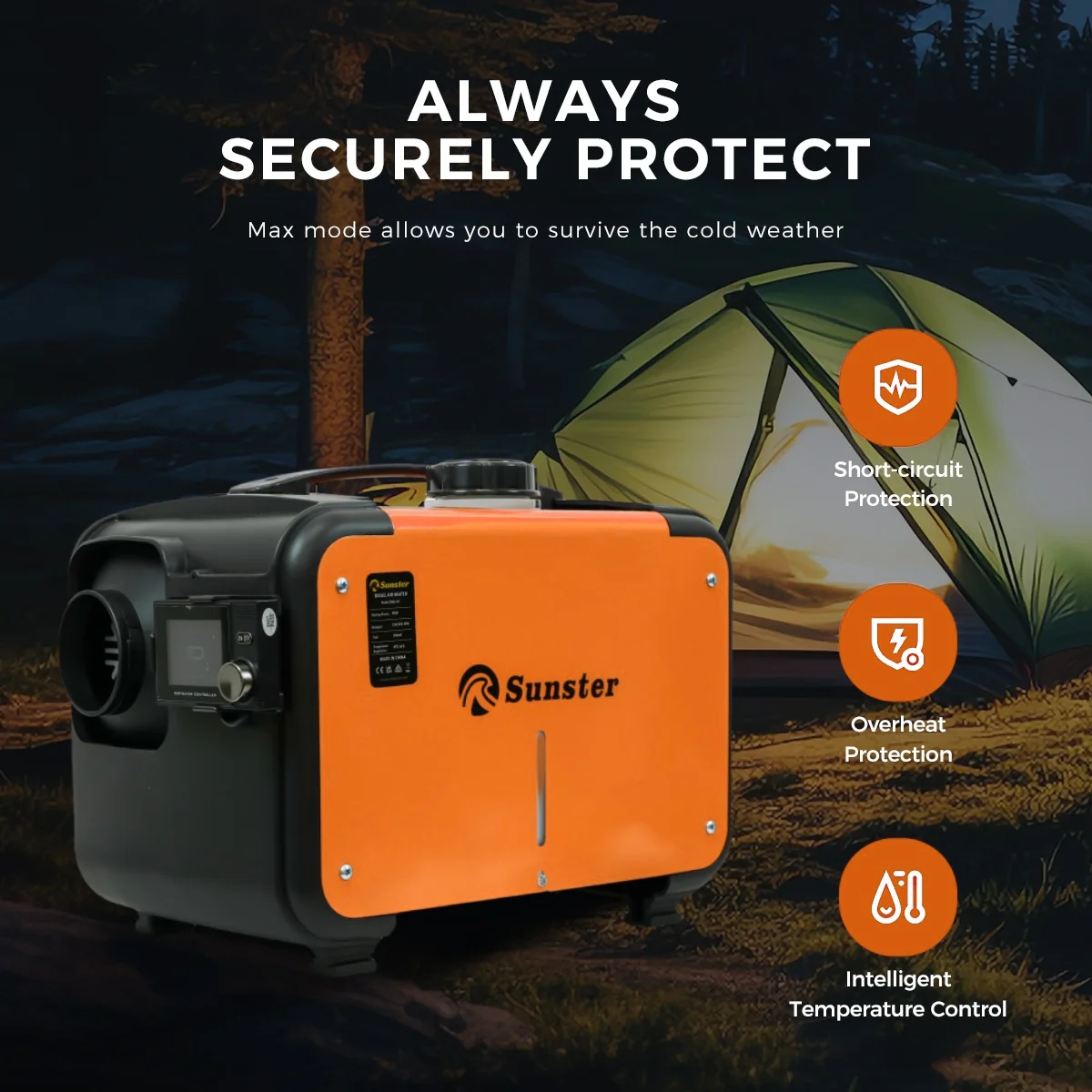 Sunster A2302BP Diesel Heater 8KW 12/24V 110-240V, All In One Bluetooth Version - Image 15