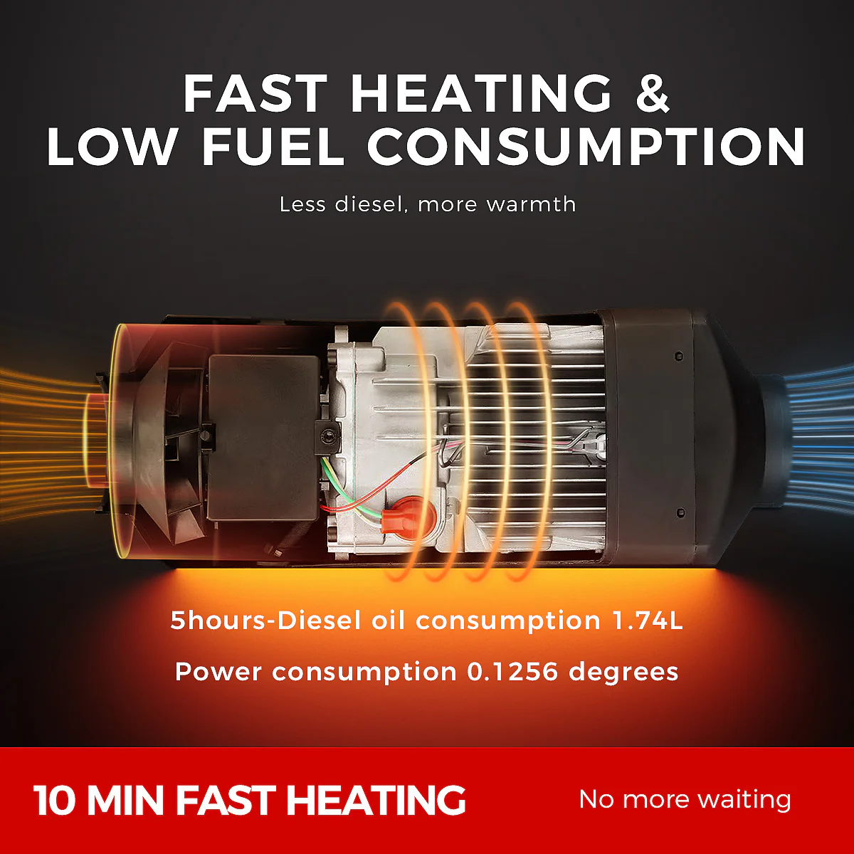 Sunster A2200BH Diesel Heater 8KW 12/24V 110-240V, All In One Bluetooth Version - Image 9