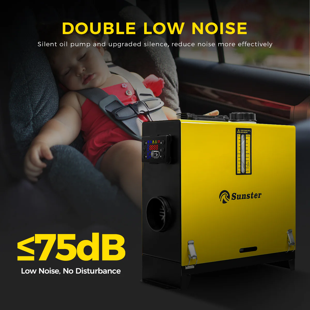 Sunster A2013SL Diesel Heater 8KW 12/24V, All in One Classic Version - Image 6