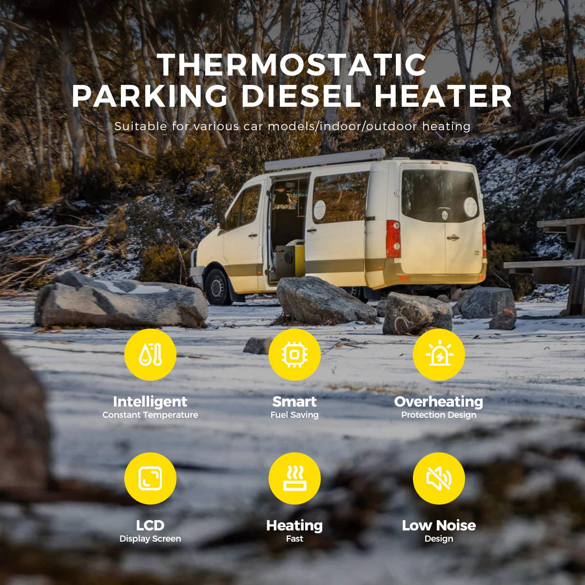 Sunster A2013ST Diesel Heater 8KW 12/24V, All in One Classic Version - Image 6