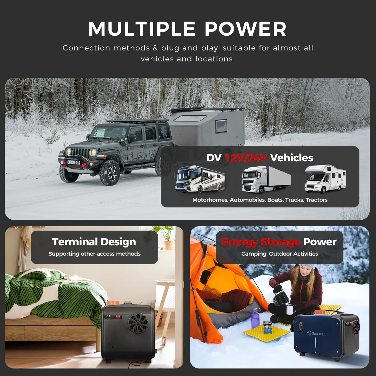 Sunster A2105LH Diesel Heater 8KW 12/24V, All In One Bluetooth Version - Image 14