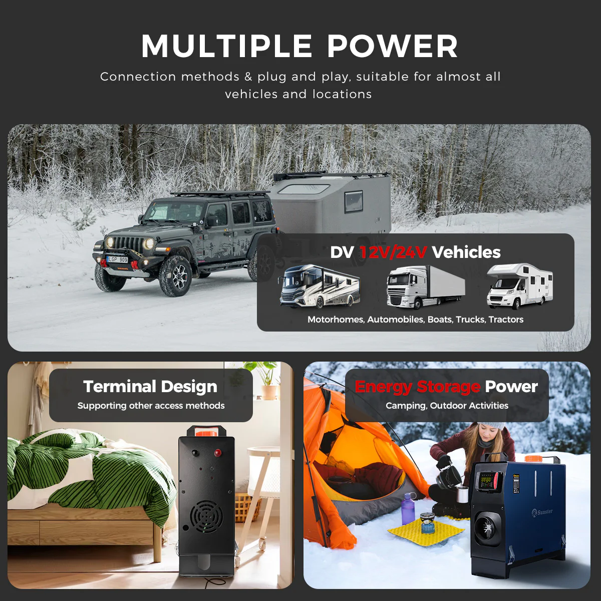 Sunster A2105LV Diesel Heater 8KW 12/24V, All In One Bluetooth Version - Image 10
