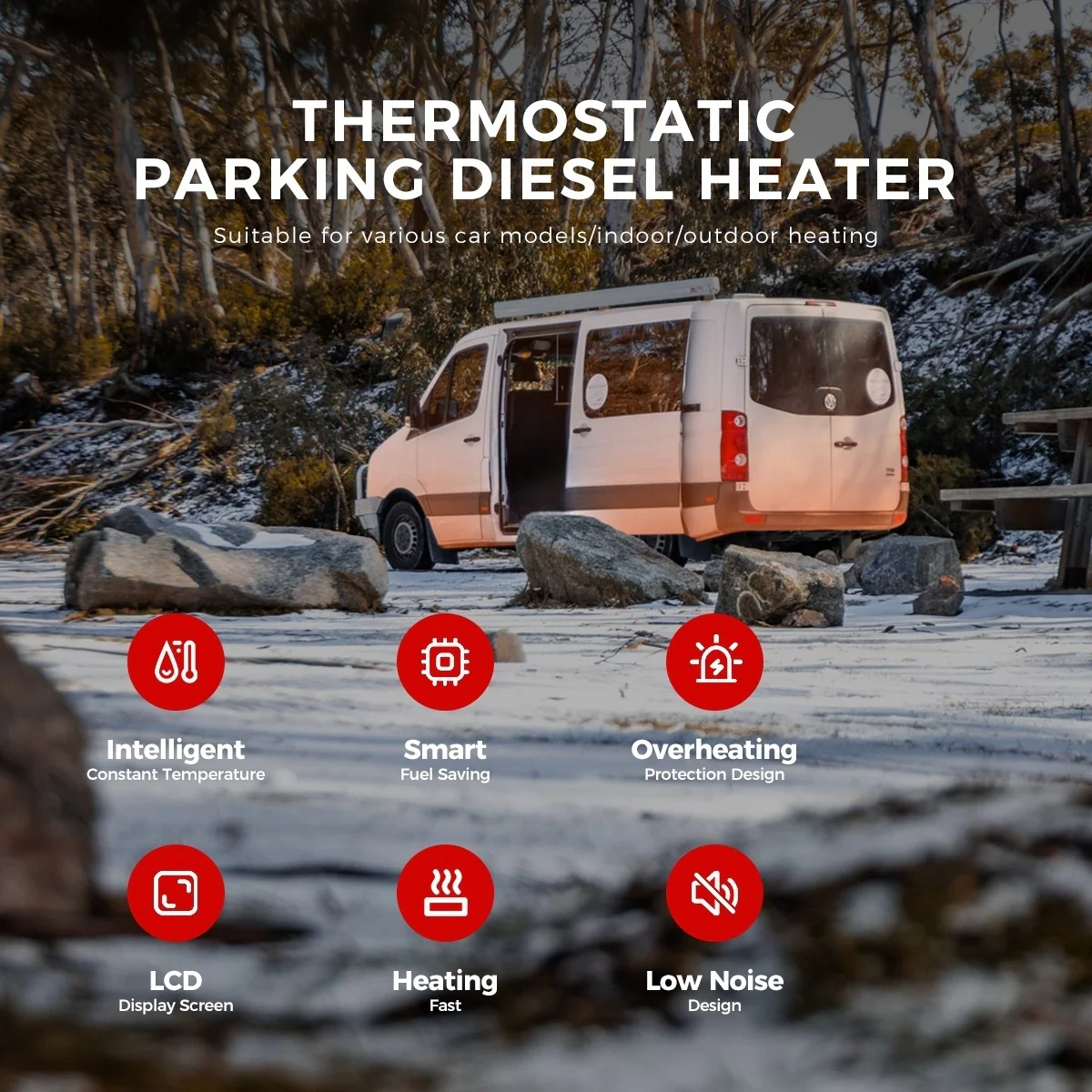 Sunster A2302BS Diesel Heater 8KW 12/24V, Traditional Bluetooth Version - Image 11