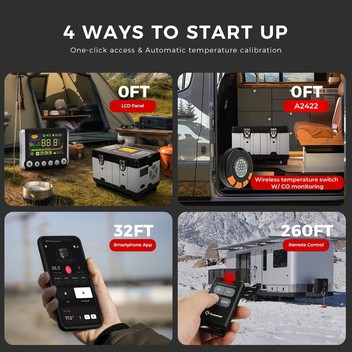 Sunster TB10PRO Diesel Heater 8KW 12/24V 110-240V With Wireless Temperature Remote Control, ToolBox Bluetooth Upgrade Version - Image 6