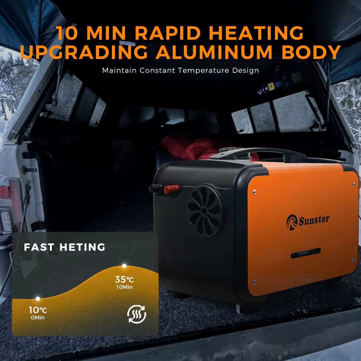 Sunster A2013H Diesel Heater 8KW 12/24V, All in One Classic Version - Image 9