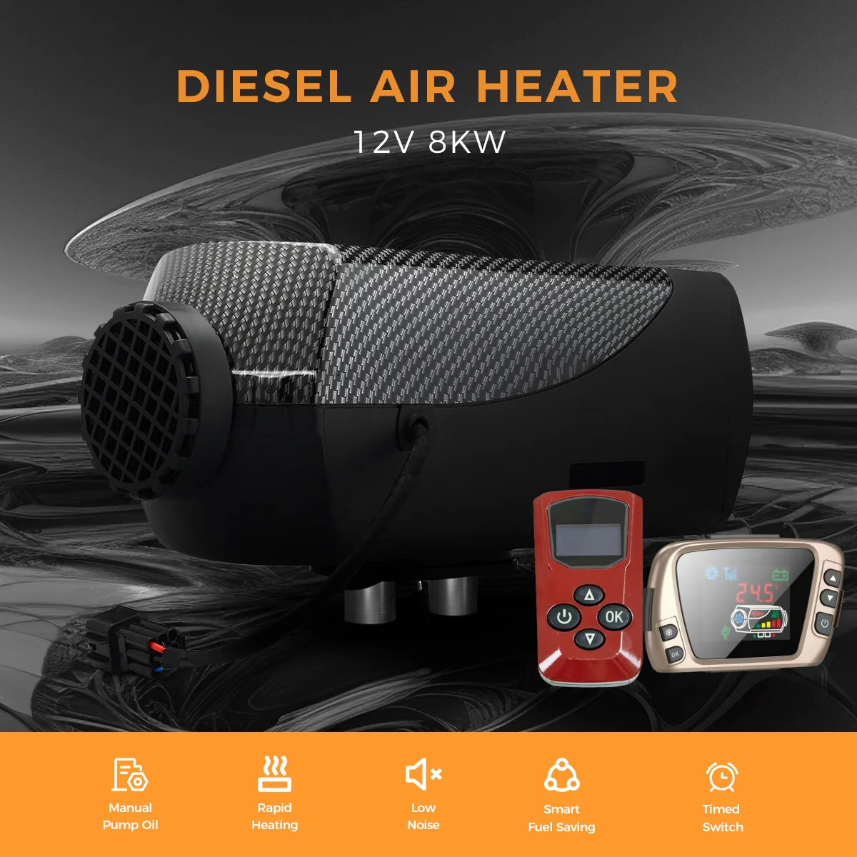 Sunster A2018G Diesel Heater 8KW 12V, Traditional Classic Version - Image 4