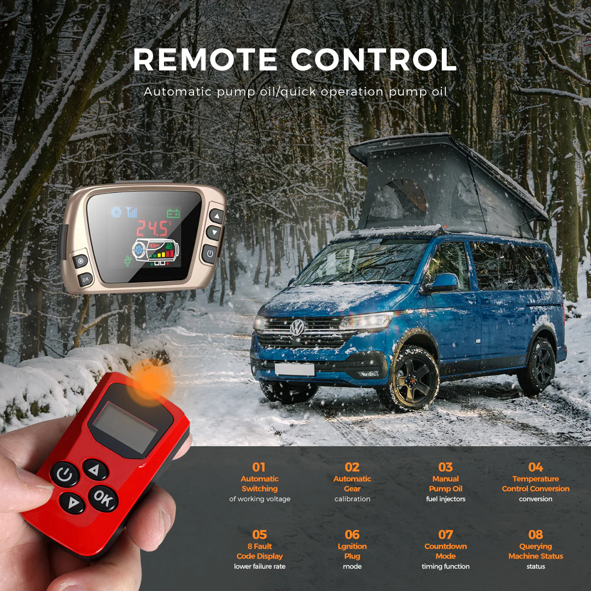 Sunster A2018GL Diesel Heater 8KW 12V, All in One Classic Version - Image 11