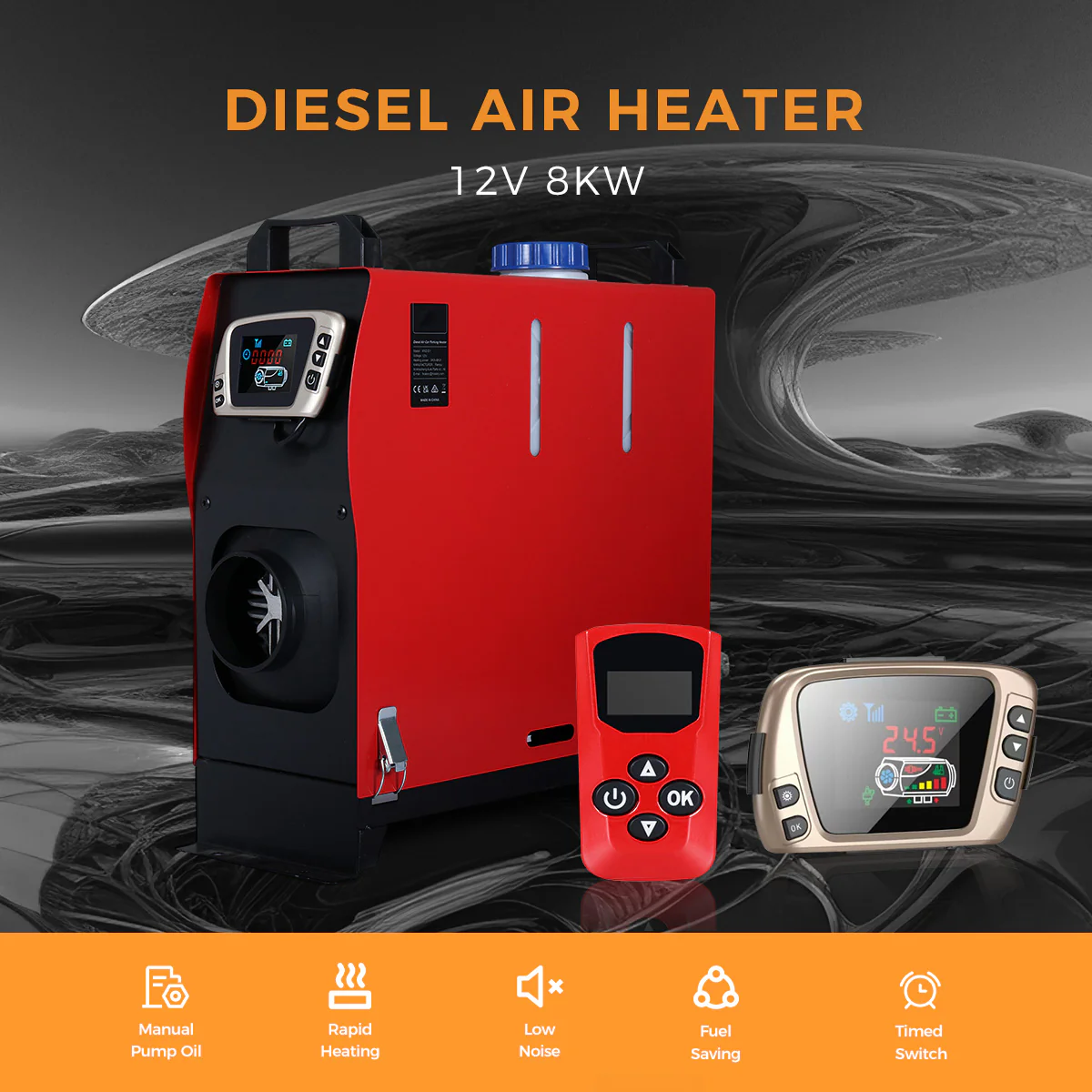 Sunster A2018GL Diesel Heater 8KW 12V, All in One Classic Version - Image 14