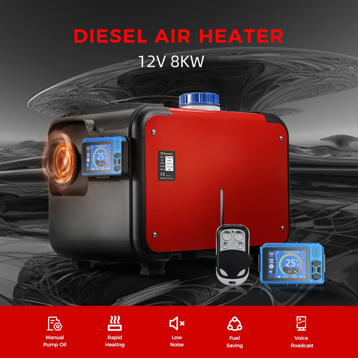 Sunster A2172H Diesel Heater 8KW 12V, All in One Classic Version - Image 10