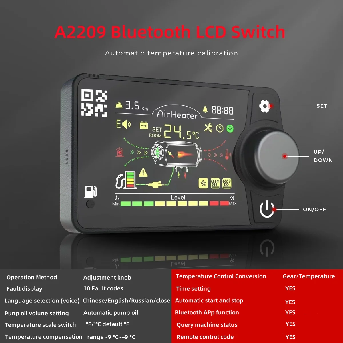 S-A2209 LCD Switch Bluetooth Remote Control 12/24V - Image 3