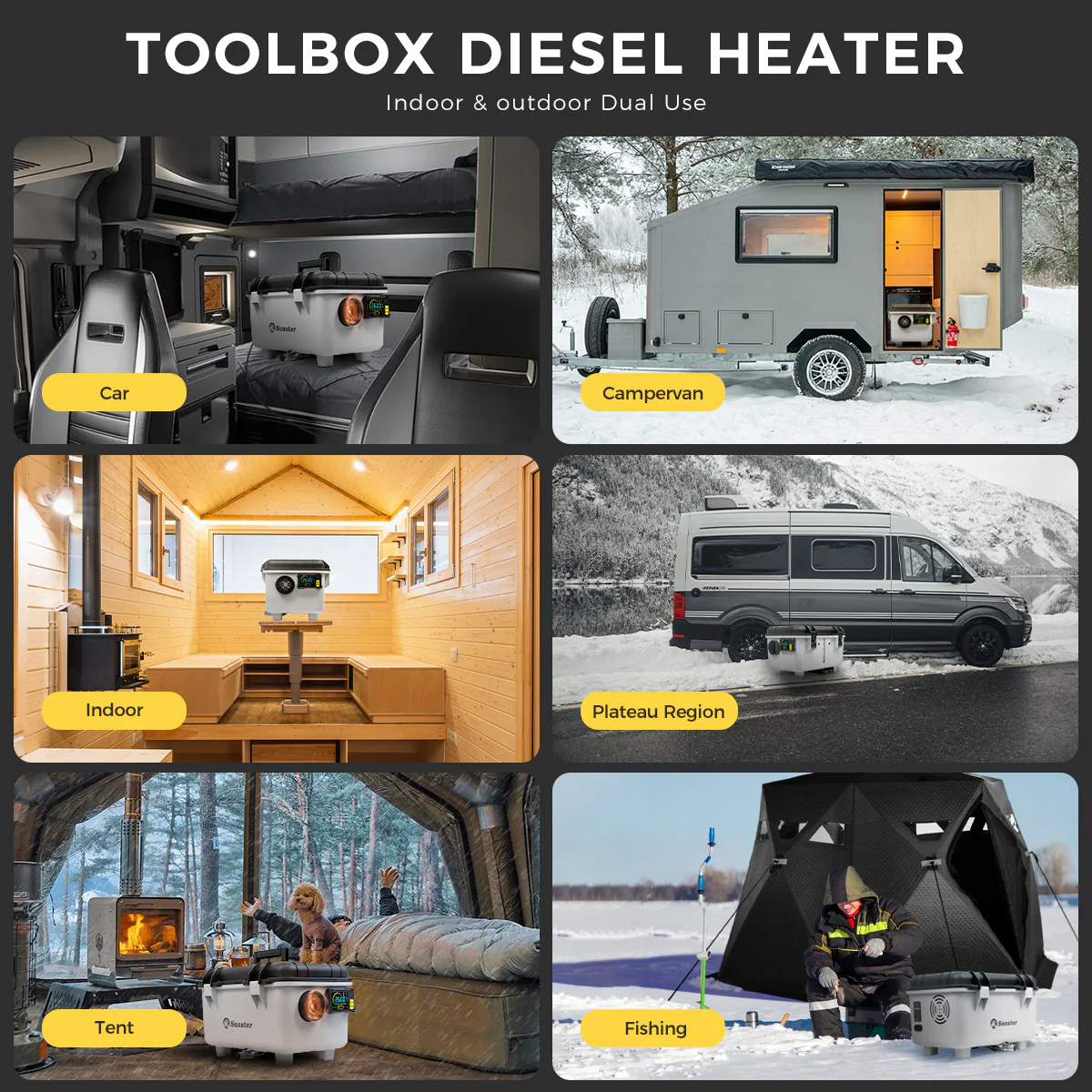 Sunster TB30 Diesel Heater 8KW 12/24V 110-240V, ToolBox Bluetooth Version - Image 18